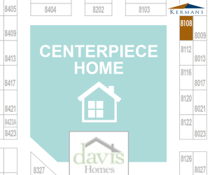 Map showing where to find the Kermans booth in the Exhibition Hall at the 2020 Indianapolis Home Show